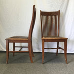 Pair of Vintage Mission Solid Oak Spindleback Dining Chairs