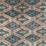 Brown & Red Wool 4x6 Area Rug