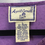 Vintage April Cornell Purple Floral Maxi Dress