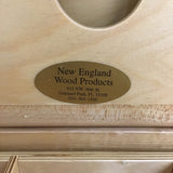 Modern Cherry Veneer 4-Drawer Lift-Top Box of Drawers