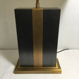 Modern Mission Martha Stewart "Barclay" Brown & Brass Metal Table Lamp