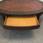 Modern Thomasville Mahogany Veneer Oval Coffee Table