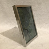 Twin Cat Framed 4x6 Blue, Green, & Gray Art Print, 2 Circles