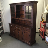 2pc Vintage Craftsman Solid Pine Buffet & Hutch