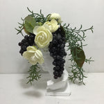 Frankie Nolan Victorian Bust w/ Grapes & White Flowers