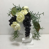 Frankie Nolan Victorian Bust w/ Grapes & White Flowers
