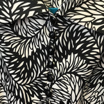 Vintage Botanical Black & White Silk Maxi Dress