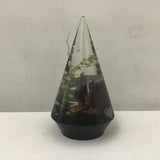 Moon & Pine Rose & Baby's-Breath in Black Resin Small Ring Holder