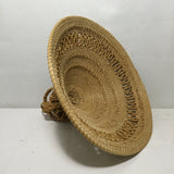 Vintage Traditional Besotho Mokorotlo Handwoven Grass Hat