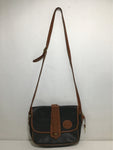 Dooney & Bourke Green Leather Flip Saddle Crossbody Bag