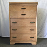 Vintage 1950 MC Huntington Furn. Oak 5-Drawer Chest of Drawers