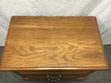 Single Athens Furn. Veneer & Solid Oak 2-Drawer Night Stand