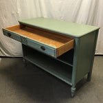 Vintage Upcycled Dresser Blue-Painted 3-Tier 1-Drawer Side Table