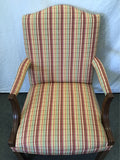 Vintage Woodmark Red/Green/Yellow Plaid Armchair