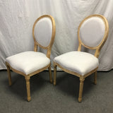 Pair of Modern Pier 1 Off-White Upholstered Dining Chairs