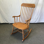 Vintage Solid Maple Spindle-Back Rocking Chair