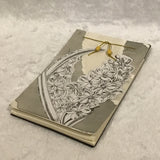 Twin Cat Gray & White Botanical Print 50-Page Notepad