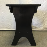Vintage Black-Painted Wood 2-Tier End Table