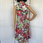 Vintage 70's Leo Narducci Floral Plaid Shift Dress