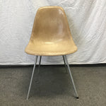 Vintage MCM Herman Miller Tan Fiberglass Bucket Accent Chair