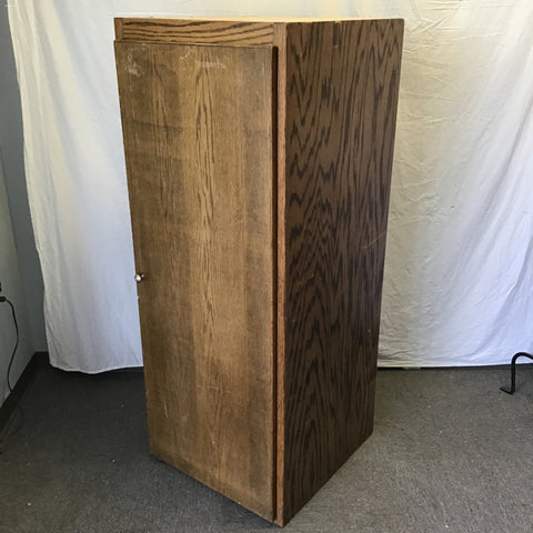 Vintage Medium-Stained Oak Veneer Wardrobe