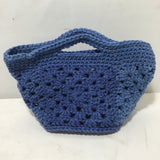 Sarahjane Harrigan Blue Crocheted Mini Tote