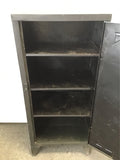 Black & Blue Painted Vintage 4-Tier Metal Cabinet