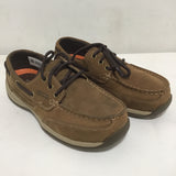 Rockport Works "Sailing Club" Brown Leather Steel Toe Boat Shoe