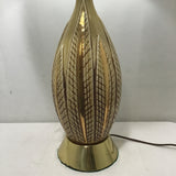 Vintage MCM Golden Wheat Ceramic Table Lamp