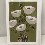 Norabloom White Flowers 5x7 Greeting Card