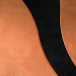 Modern Masland Orange & Black 10.5 x 7.5 Octagonal Area Rug