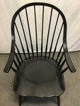 Modern Ethan Allen BLack-Painted Spindle-Back Accent Chair