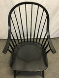 Modern Ethan Allen BLack-Painted Spindle-Back Accent Chair