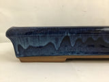 Blue Drip-Glaze Ceramic 19x12 Baking Dish