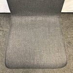 Contemporary Grey Upholstered & Chrome Accent Chair