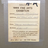 Framed "Theme and Variations" Linocut by Jeanne McClelland