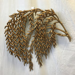Vintage MCM Burwood Gold Painted Resin Willow Branch