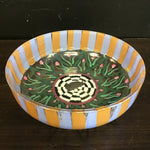 Signed Mackenzie-Childs Inspired Green Painted Bowl