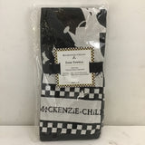 New In Package! Pair of Mackenzie-Childs "Mrs Powers" Dish Towels