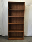 Modern Faux-Oak Laminate 5-Tier Shelf