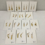 Rustic Petal Gold Metal Mixed Tools Earrings