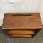 Vintage Mahogany Veneer 3-Tier Printer Paper Shelf