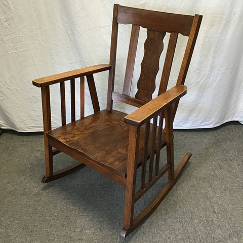 Antique Craftsman Solid Maple Rocking Chair