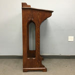 Vintage Solid Tiger Oak Church Podium