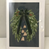 Norabloom Blue Wreath 5x7 Greeting Card