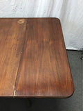 Vintage Mahogany Veneer Drop-Leaf  Pedestal Dining Table