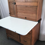 Vintage Coppes Bros & Zook Solid Maple & White Enamel Hoosier