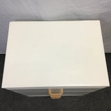 Vintage Shabby Chic Off-White Painted Wood 3-Drawer Box of Drawers