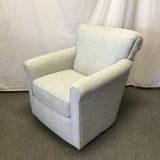 Contemporary England Furniture "Jakson" Grey Upholstered Swivel Armchair
