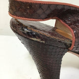 1940's M & K Tokyo Burgundy Alligator Pumps